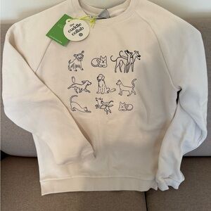 Target Cream Sweatshirt with Dogs - brand new